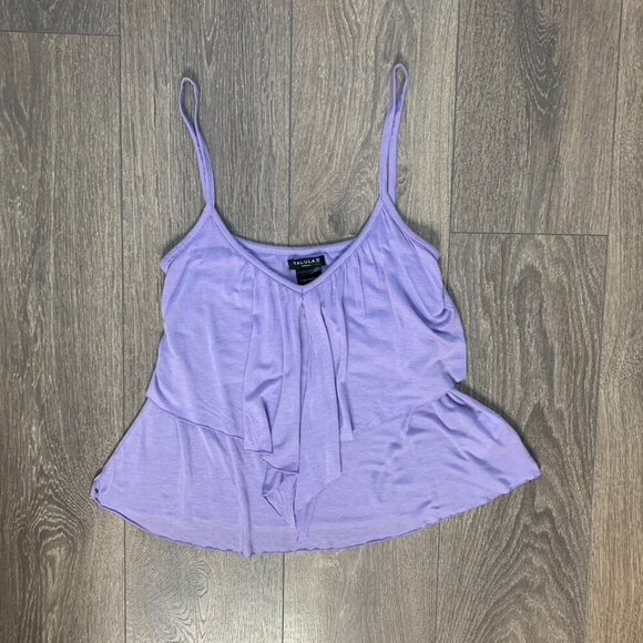 Aritzia Talula Women's Tank Top Cami Blouse Tiered front Sleeveless purple XS - Picture 6 of 10